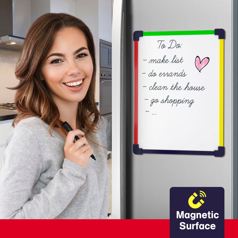 SCRIBBLEDO Colored Frame Magnetic Dry Erase White Board 9" X 12" WHITEBOARD - Image 3